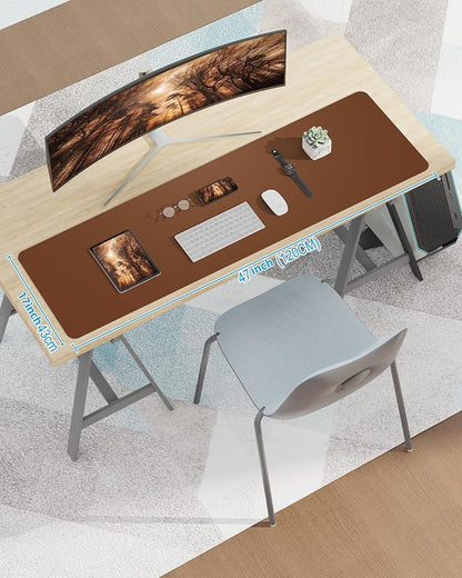 Large Desk pad mat, Mouse Pad, Office Desk Mat, Non-Slip PU Leather Desk Blotter - Image 7