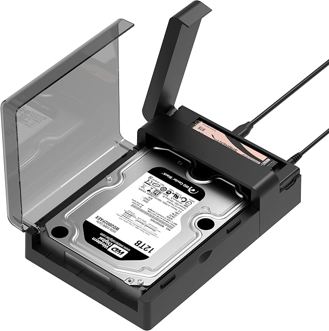 SABRENT USB-C Lay Flat Docking Station – NVMe M.2 + SATA 2.5”/3.5” SSD/HDD by SABRENT