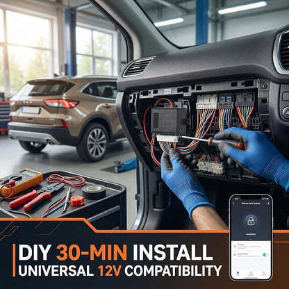 Shkalacar 12V Universal Car Auto Remote Central Kit, Door Locking Vehicle - Image 6