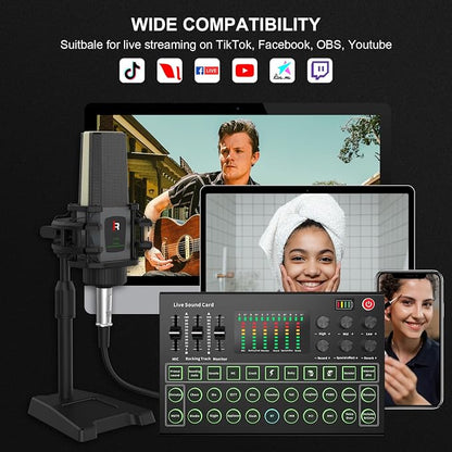 RHM Podcast Equipment Bundle, All-in-One Audio Interface DJ Mixer - Image 8