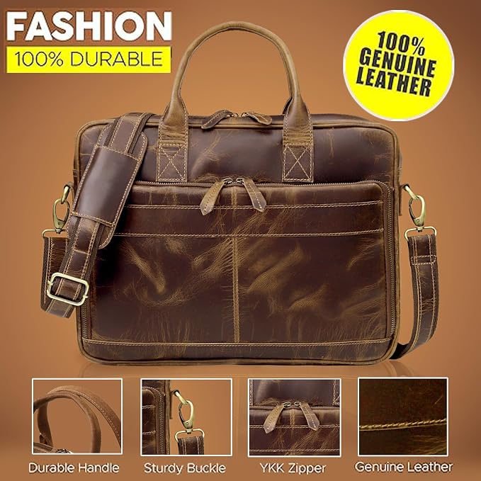 VC VINTAGE COUTURE Leather briefcase bag - Image 3