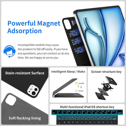 iPad Air 11 inch Case with Keyboard & iPad Pro 11 inch, Magic Keyboard - Image 4