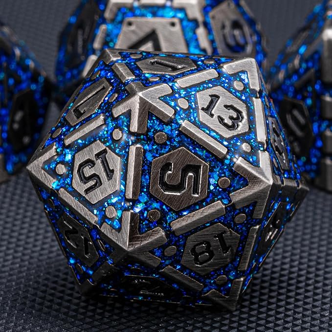 DND Metal Dice Set, Polyhedral Dice Set by Unknown
