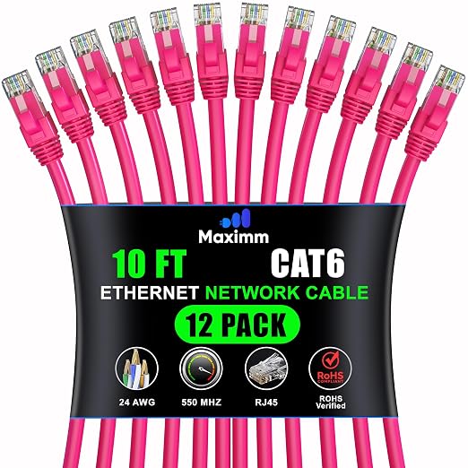 Maximm Cat 6 Ethernet Cable - 10 ft by MaximmCable