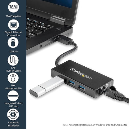 StarTech.com USB 3.0 Hub with Gigabit Ethernet Adapter - Image 8