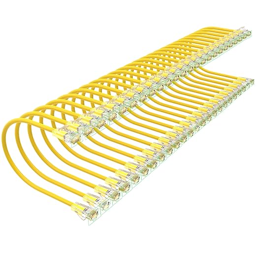 Cat 6 Patch Cables 1 feet, Slim Cat6a Ethernet Patch Cable 10Gbps 550Mhz by Unknown