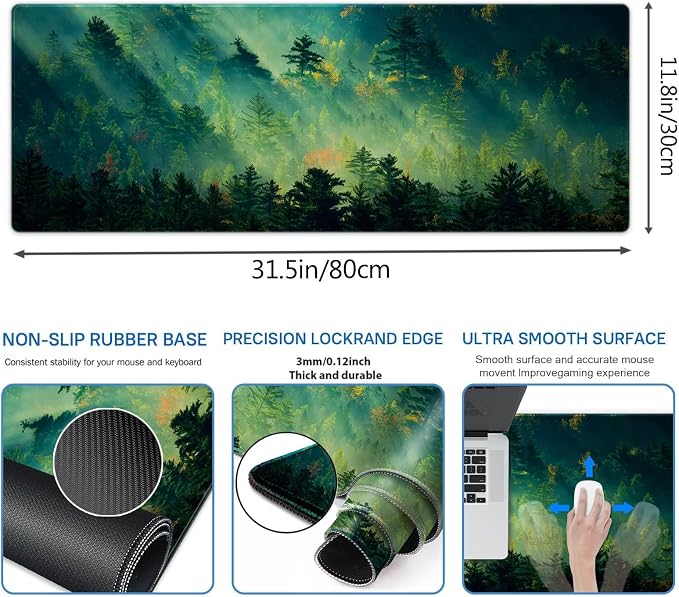 Galdas Mouse Pad, Office Desk Mat Large Gaming Keyboard Pad Durable Stitched - Image 5