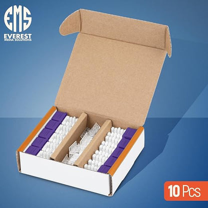 Everest 90° Angled RJ45 Cat6A Keystone Jacks 10-Pack in Purple - Image 2