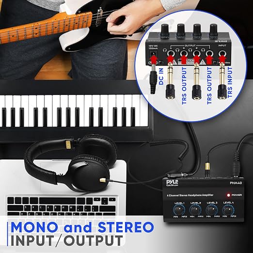 Pyle 4-Channel Portable Stereo Headphone Amplifier - Image 9