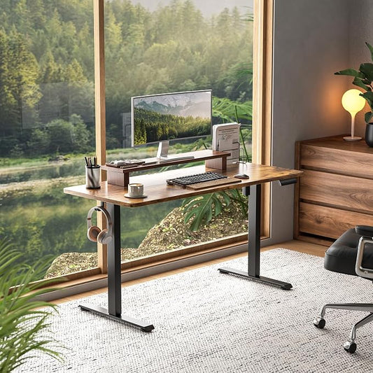 Veken 55 Inch Large Electric Standing Desk, Heights Adjustable, Sit to Stand Up - Image 2