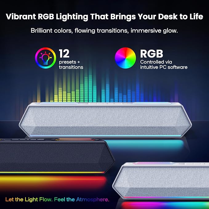 Deeyaple Computer Speakers, 40W Wireless Soundbar - Image 4