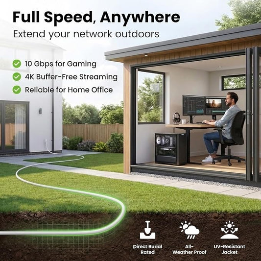 GEARit Cat6 Outdoor Ethernet Cable CCA Copper Clad, Waterproof, Direct Burial - Image 2