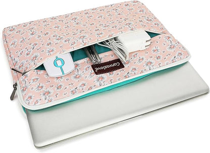 Canvaslove Pink Chrysanthemum Laptop Sleeve Case Bag - Image 3
