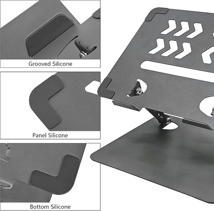 Home Studio Small Desktop Mixer Stand, Aluminum Portable Folding Heat - Image 3