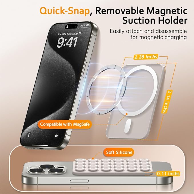 GONEZ Magnetic Suction Cup Phone Mount - Image 7