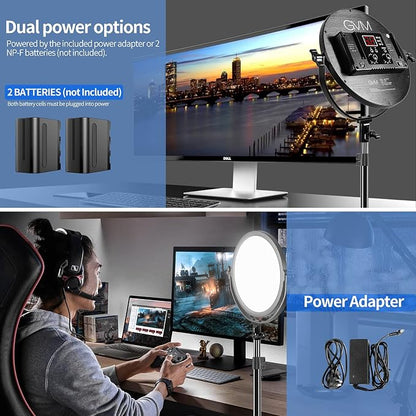 GVM Desk Mount LED Video Light, Bi-Color Professional Light - Image 5