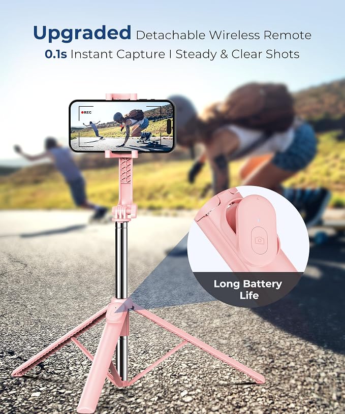 67‘’ Selfie Stick Tripod, Phone Tripod - Image 3