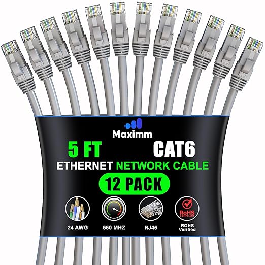 Maximm Cat 6 Ethernet Cable - 5 ft by MaximmCable