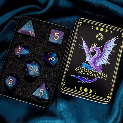 ARUOHHA DND Sharp Edged Dice Set, Resin D and D Dice Set RPG Role Playing Game - Image 6