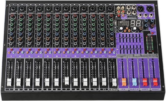 Sound Town 12-Channel Professional Audio Mixer by SOUNDTOWN