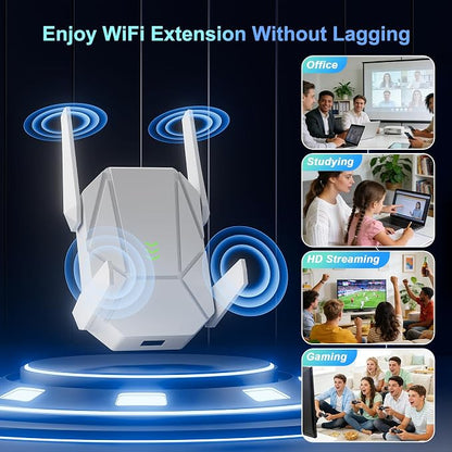 WiFi Extender, 2026 15X Fastest WiFi 6 Booster AX1800 Dual Band 17, 999 sq.ft - Image 6