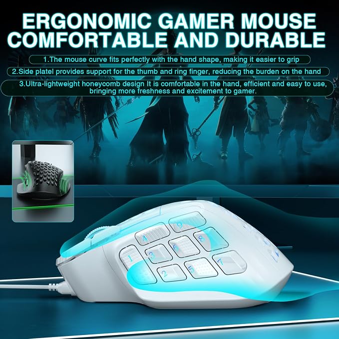 SOLAKAKA SM809 MMO Gaming Mouse Wired RGB - Image 7