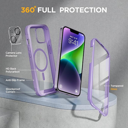 Miracase Magnetic for iPhone 14 Case 6.1", Full-Body Protective Bumper 14 Phone - Image 3