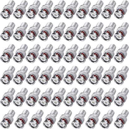 F to BNC Connector 59 Pcs BNC Male Plug to F Female Jack Coax Adapter 75 Ohm by Unknown