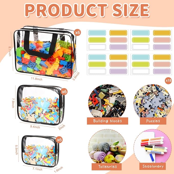 18 Packs Large Toy Storage Bags - Image 2