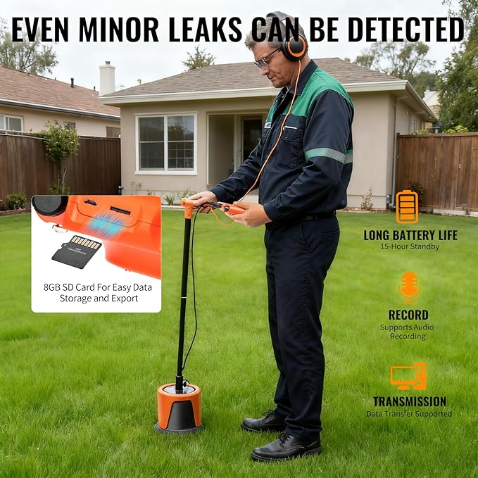 L5000 Underground Water Leak Detectors Indoor Outdoor Wall Water Pipe Detector - Image 5