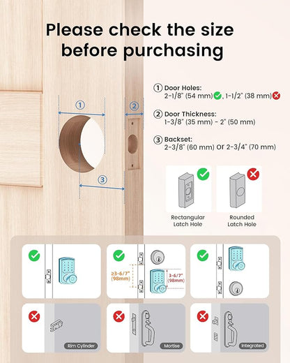 Hidalife Keyless Entry Door Lock, Keypad Door Knob - Image 7