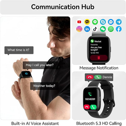 Smart Watch with Alexa Built-in, 1.83" HD Touchscreen Fitness Tracker with - Image 3
