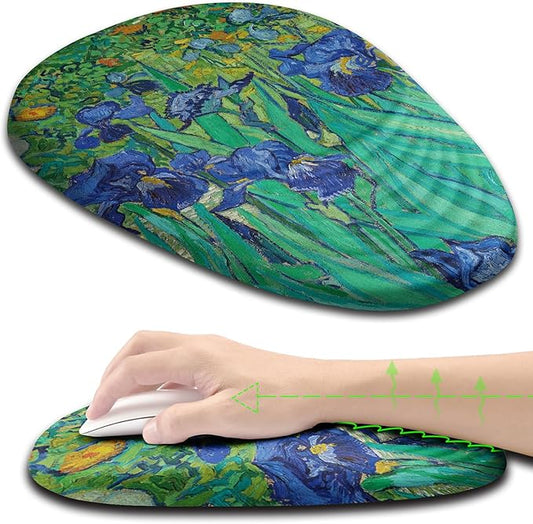 Ergonomic Mouse Pad Wrist Support, Floral Mouse Pad by Armanza