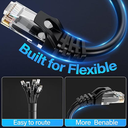 Cat6 Ethernet Cable 10Gbps 75 ft, UTP Ethernet Cable Cat 6, Flexible Bare - Image 4