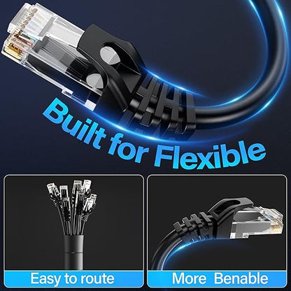 Cat6 Ethernet Cable 10Gbps 6 ft, UTP Ethernet Cable Cat 6, Flexible Bare Copper - Image 4