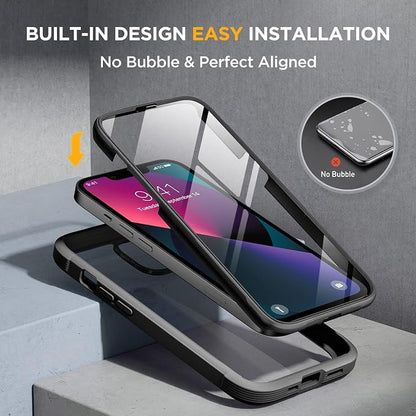 Miracase Compatible with iPhone 13 case 6.1 inch, 2021 Upgrade Full-Body Glass - Image 3