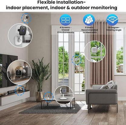 2K Window Camera with 32GB Memory Card, 5GHz & 2.4GHz WiFi Indoor Cameras - Image 7