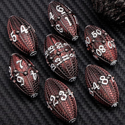 ARUOHHA DND Metal Dice Black Red Dragon Egg Dice - Image 6
