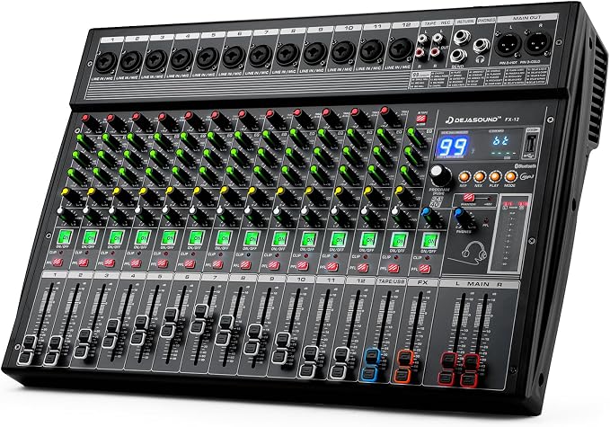 12-Channel Professional Audio Mixer, FX-12usb Mixing Console by Unknown