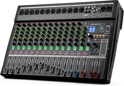12-Channel Professional Audio Mixer, FX-12usb Mixing Console by Unknown