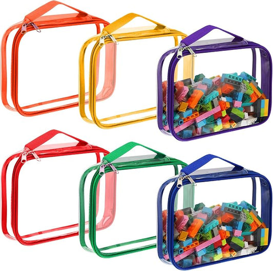 Sanwuta 6 Packs Toy Storage Bags, PVC Organizing Case Bags by Sanwuta
