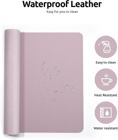 YSAGi Leather Desk Pad Protector, Office Desk Mat, Large Mouse Pad, Non-Slip PU - Image 4