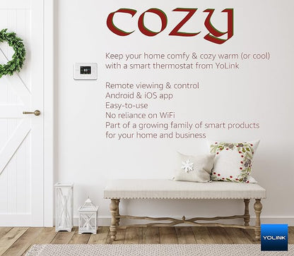 YoLink Smart Thermostat, Now Heat Pump Compatible, Android & iOS App, YoLink - Image 4