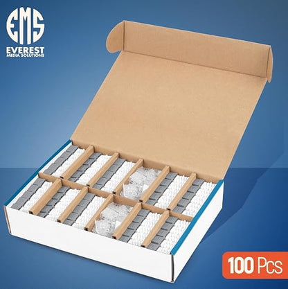 Everest 90° Angled RJ45 Cat6 Keystone Jacks 100-Pack in Gray - Image 2