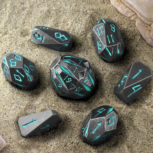 Dungeons and Dragon Dice of 7, Metal Dice Set D and D Polyhedral DND Dice Set - Image 2