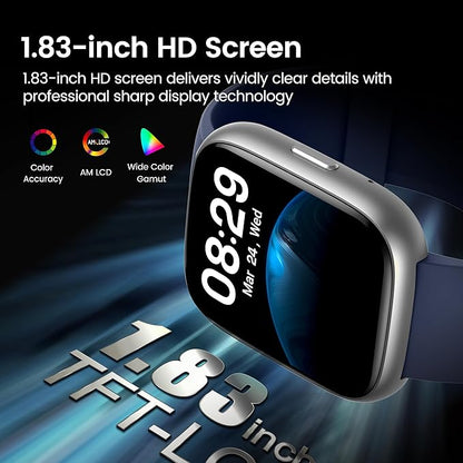 Smart Watch with Alexa Built-in, 1.83" HD Touchscreen Fitness Tracker with - Image 2