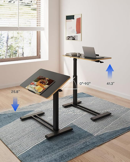 FLEXISPOT H7 PRO Mobile Standing Desk Adjustable Overbed Table Pneumatic - Image 6