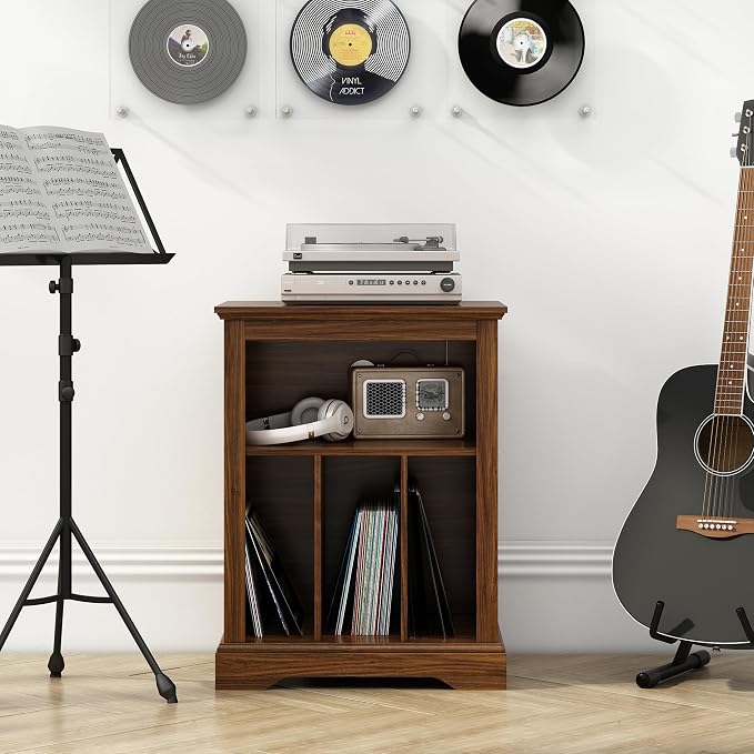 Farmhouse Record Player Stand, 3 Tier End Table, Turntable Stand - Image 7