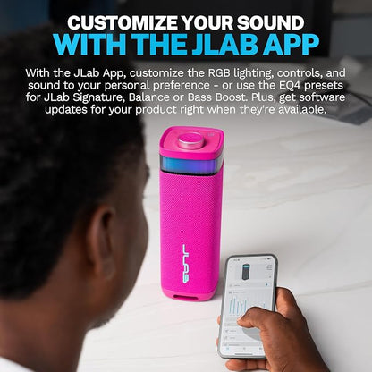 JLab JBuds Party Portable Bluetooth Speaker, 2 Full-Range Drivers + 2 Passive - Image 7