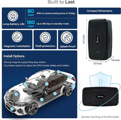 SALIND GPS Tracker – Heavy-Duty Magnetic Car & Truck Tracker, Real-Time - Image 3